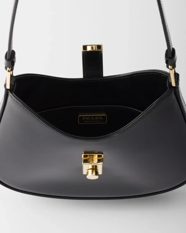 Shoulder Bags | Shoulder Bags*Prada Cleo brushed leather shoulder bag with clasp closure Black