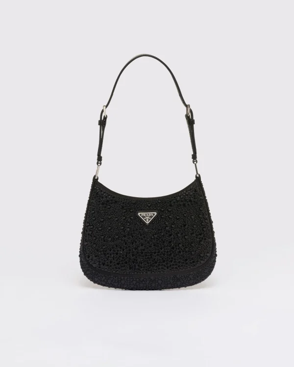 Shoulder Bags | Shoulder Bags*Prada Cleo satin bag with crystals Black