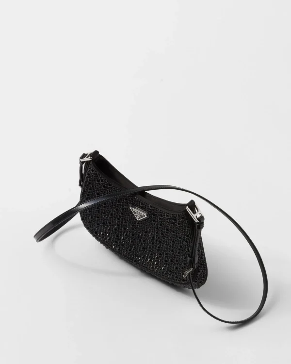 Shoulder Bags | Shoulder Bags*Prada Cleo satin bag with crystals Black