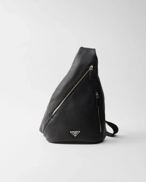 Backpacks And Belt Bags*Prada Cross leather bag Black