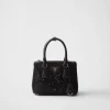 Mini Bags | Mini Bags*Prada Galleria embroidered Re-Nylon and Saffiano mini-bag Black