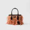 Mini Bags | Mini Bags*Prada Galleria mini-bag with feather trim Apricot/black