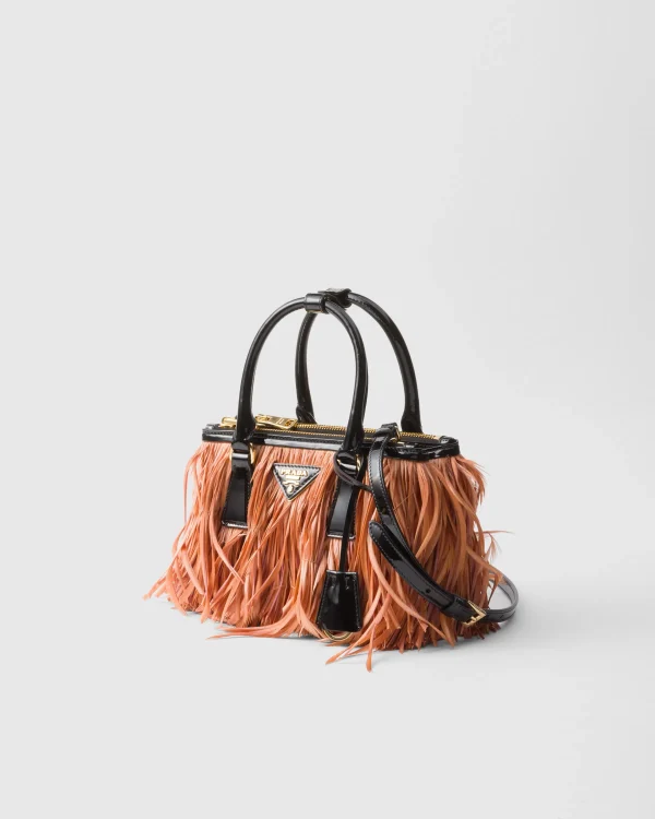 Mini Bags | Mini Bags*Prada Galleria mini-bag with feather trim Apricot/black