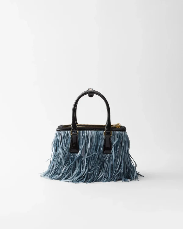 Mini Bags | Mini Bags*Prada Galleria mini-bag with feather trim Celeste/black