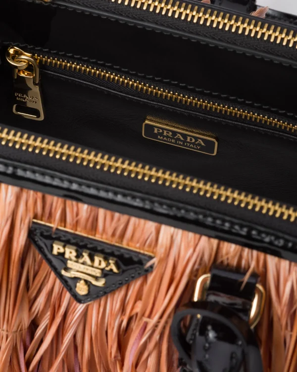 Mini Bags | Mini Bags*Prada Galleria mini-bag with feather trim Apricot/black