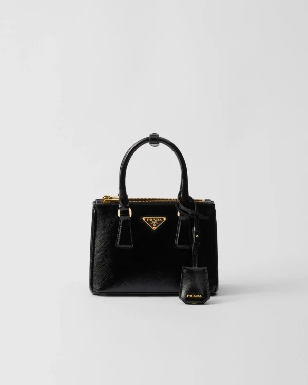 Mini Bags | Mini Bags*Prada Galleria patent Saffiano mini-bag Black