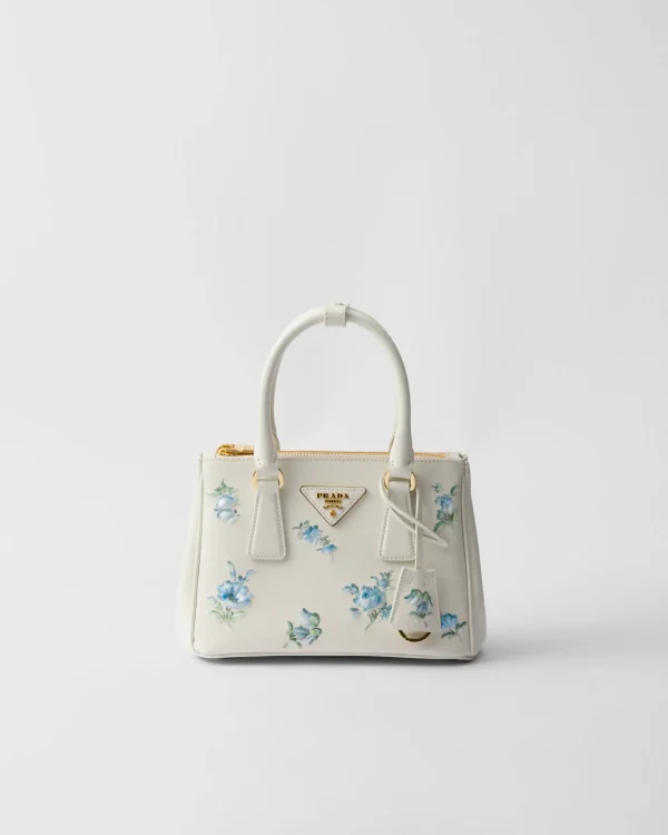 Mini Bags | Mini Bags*Prada Galleria printed brushed leather mini-bag White