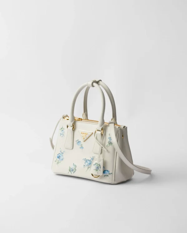 Mini Bags | Mini Bags*Prada Galleria printed brushed leather mini-bag White