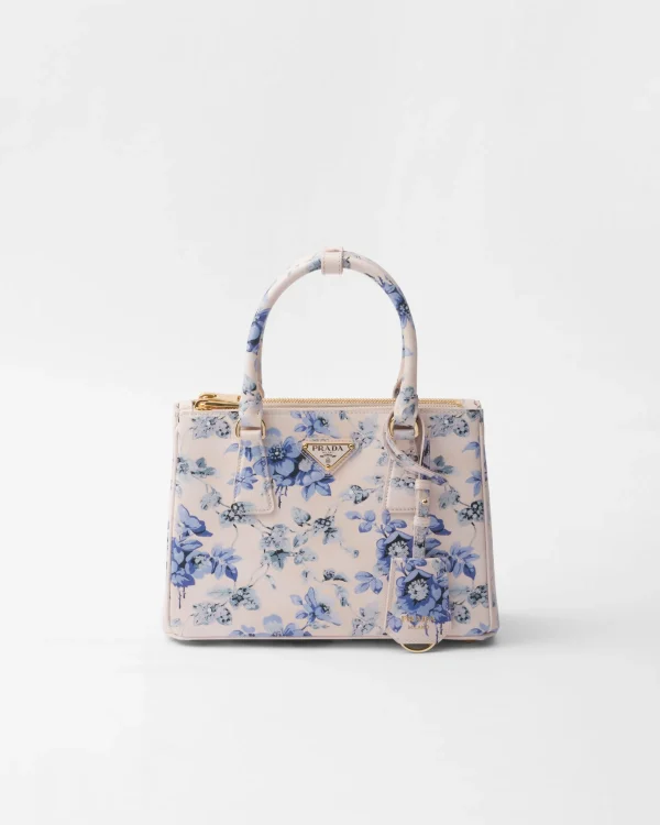 Top Handles | Top Handles*Prada Galleria printed Saffiano leather bag Periwinkleblue