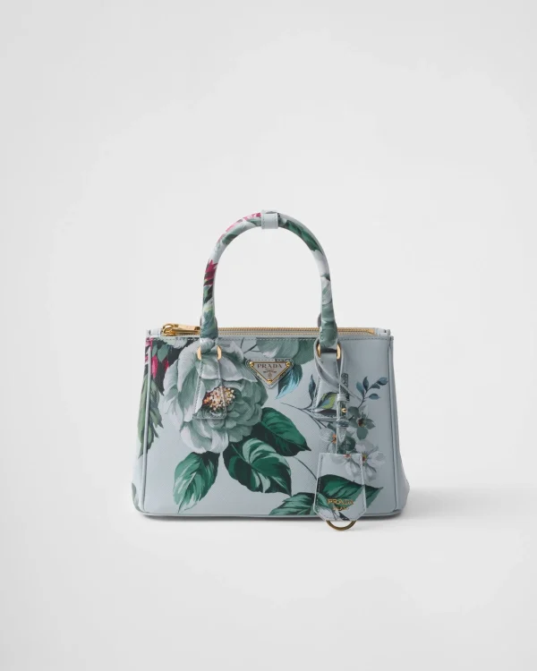 Top Handles | Top Handles*Prada Galleria printed Saffiano leather bag Sagegreen