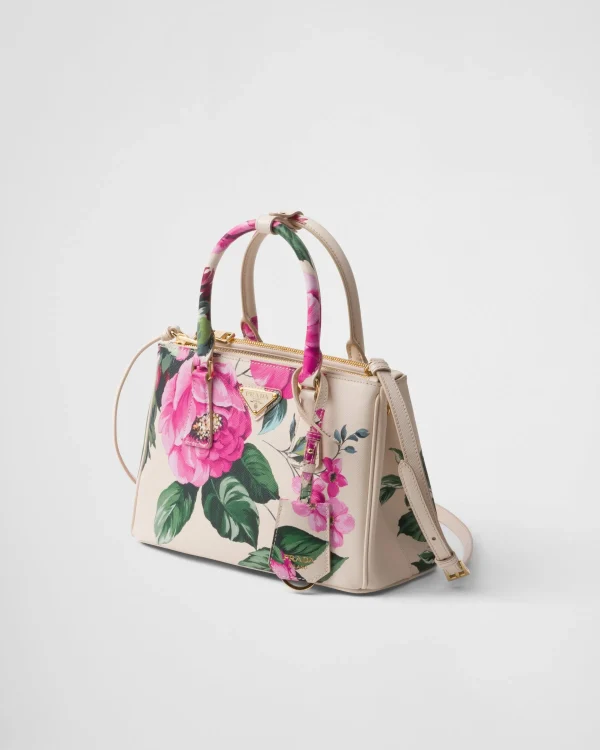 Top Handles | Top Handles*Prada Galleria printed Saffiano leather bag Begoniapink