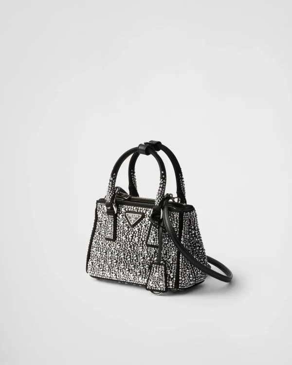 Mini Bags | Mini Bags*Prada Galleria satin micro-bag with decorations Metal