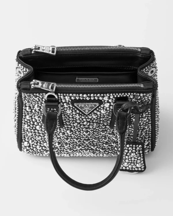 Mini Bags | Mini Bags*Prada Galleria satin micro-bag with decorations Metal