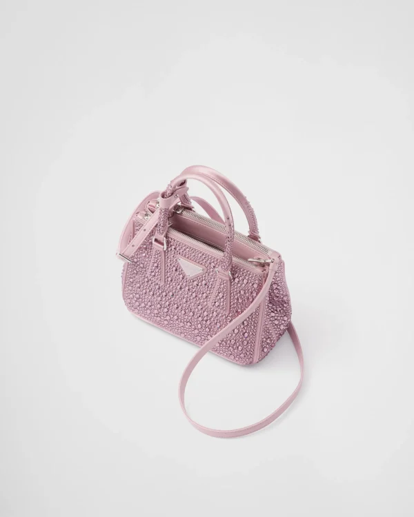 Mini Bags | Mini Bags*Prada Galleria satin mini-bag with crystals Alabasterpink