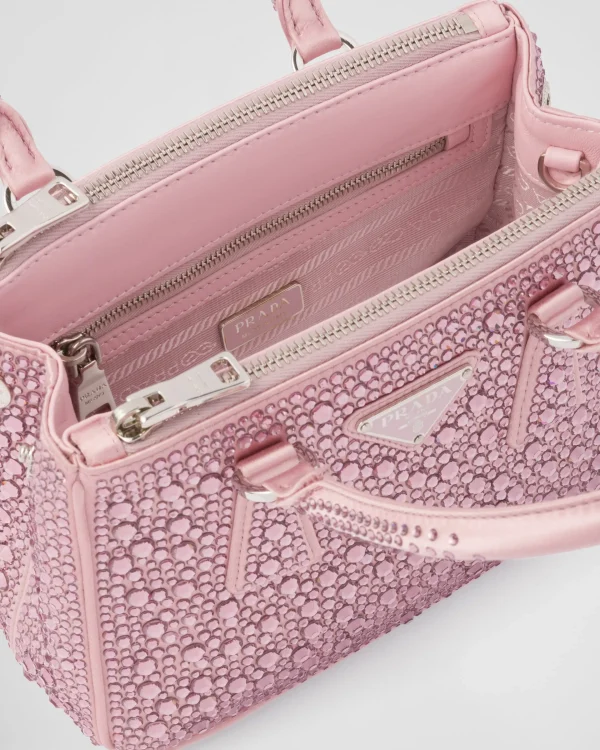 Mini Bags | Mini Bags*Prada Galleria satin mini-bag with crystals Alabasterpink