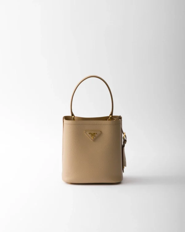 Top Handles | Top Handles*Prada Panier Saffiano leather mini-bag Sandbeige