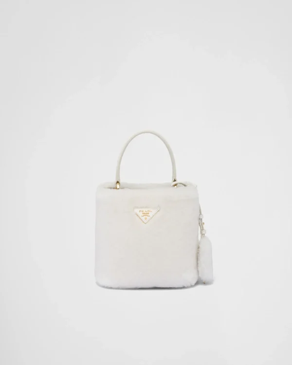 Mini Bags | Mini Bags*Prada Panier shearling mini-bag White