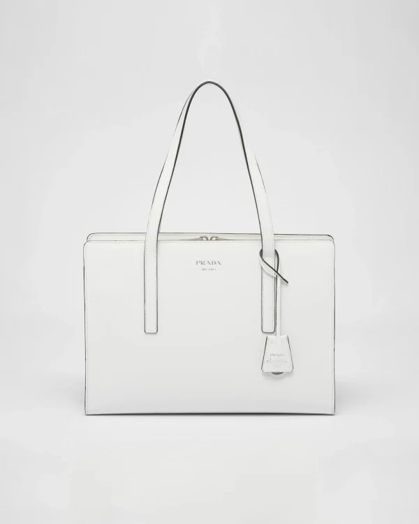 Top Handles | Top Handles*Prada Re-Edition 1995 brushed-leather medium handbag White