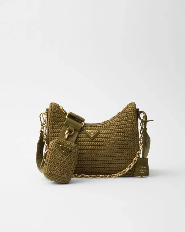 Shoulder Bags | Shoulder Bags*Prada Re-Edition 2005 crochet bag Olivegreen