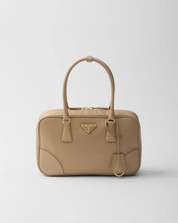 Top Handles | Top Handles*Prada Re-Edition 1978 medium Re-Nylon and Saffiano leather two-handle bag Camelbrown