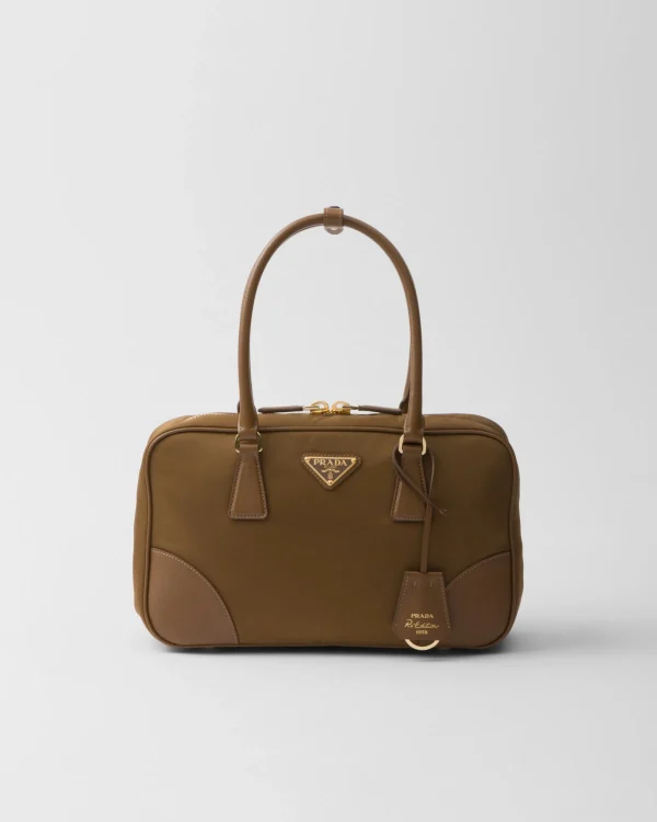 Top Handles | Top Handles*Prada Re-Edition 1978 medium Re-Nylon and Saffiano leather two-handle bag Corkbeige