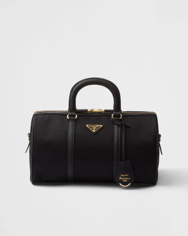 Top Handles | Top Handles*Prada Re-Edition 1978 medium Re-Nylon and Saffiano leather top-handle bag Black