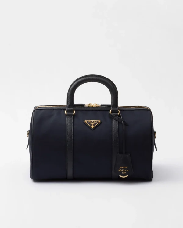 Top Handles | Top Handles*Prada Re-Edition 1978 medium Re-Nylon and Saffiano leather top-handle bag Navy