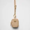 Bag Charms And Keychains*Prada Re-Edition 1978 Re-Nylon mini-pouch Camel