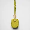 Bag Charms And Keychains*Prada Re-Edition 1978 Re-Nylon mini-pouch Ferngreen