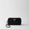 Pouches*Prada Re-Edition 1978 Re-Nylon and Saffiano leather pouch Black