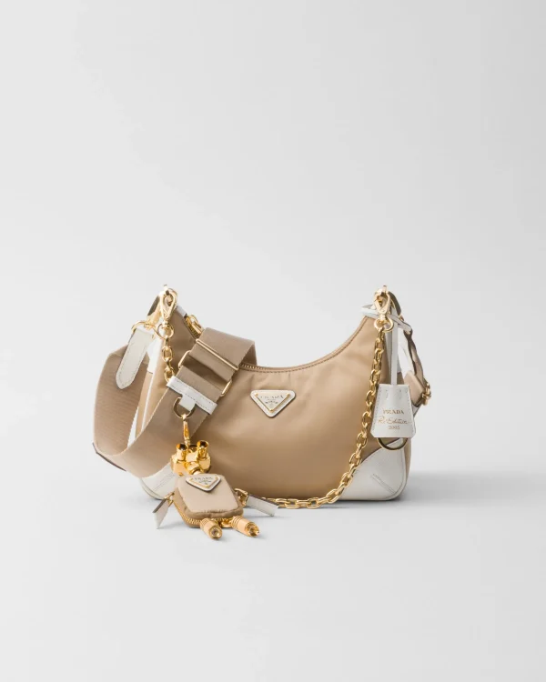 Shoulder Bags | Shoulder Bags*Prada Re-Edition 2005 Re-Nylon and Saffiano leather bag Camel/white