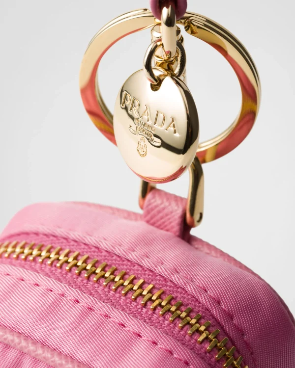 Bag Charms And Keychains*Prada Re-Edition 1978 Re-Nylon mini-pouch Begoniapink