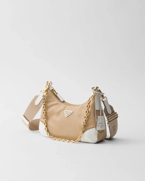 Shoulder Bags | Shoulder Bags*Prada Re-Edition 2005 Re-Nylon and Saffiano leather bag Camel/white