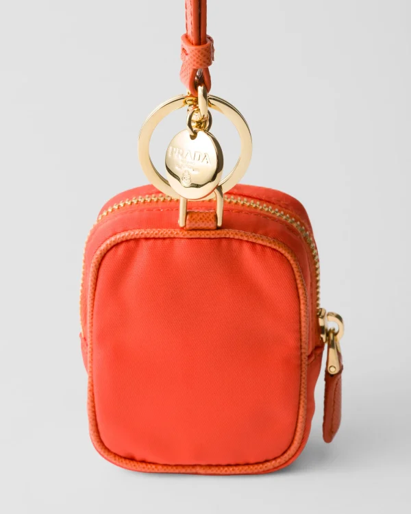 Bag Charms And Keychains*Prada Re-Edition 1978 Re-Nylon mini-pouch Orange