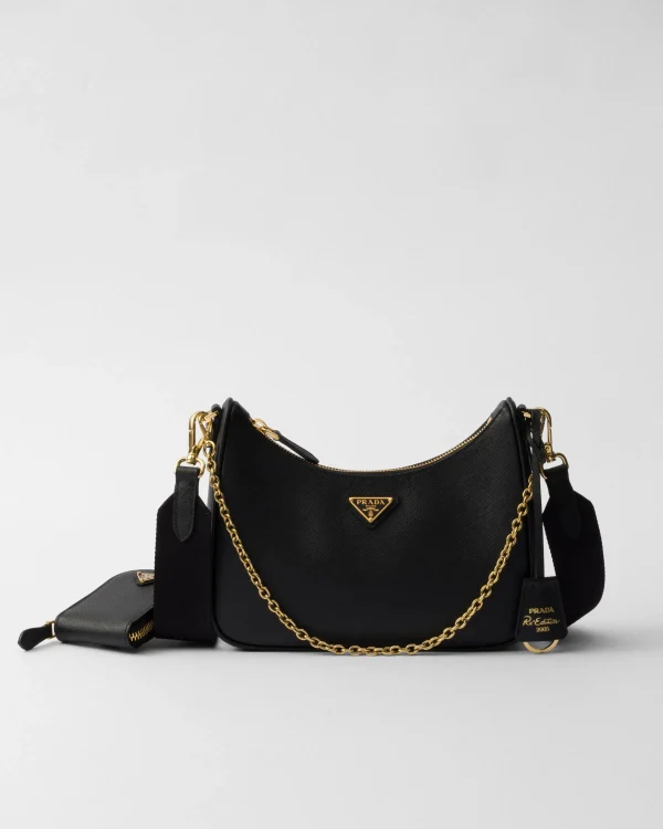 Shoulder Bags | Shoulder Bags*Prada Re-Edition 2005 Saffiano leather bag Black