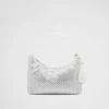 Mini Bags | Mini Bags*Prada Re-Edition Satin mini-bag with crystals White