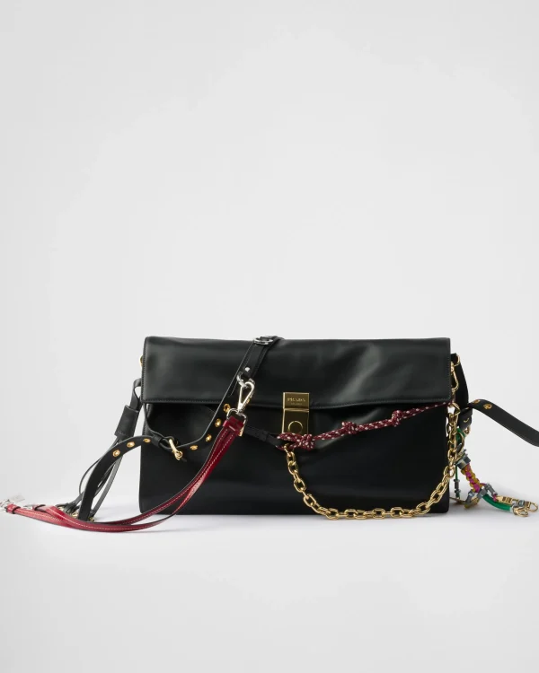 Shoulder Bags | Shoulder Bags*Prada Soft Sound large leather shoulder bag with charms Black