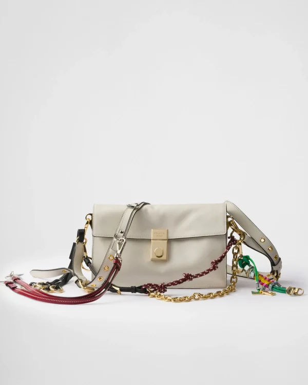 Shoulder Bags | Shoulder Bags*Prada Soft Sound small leather shoulder bag with charms White