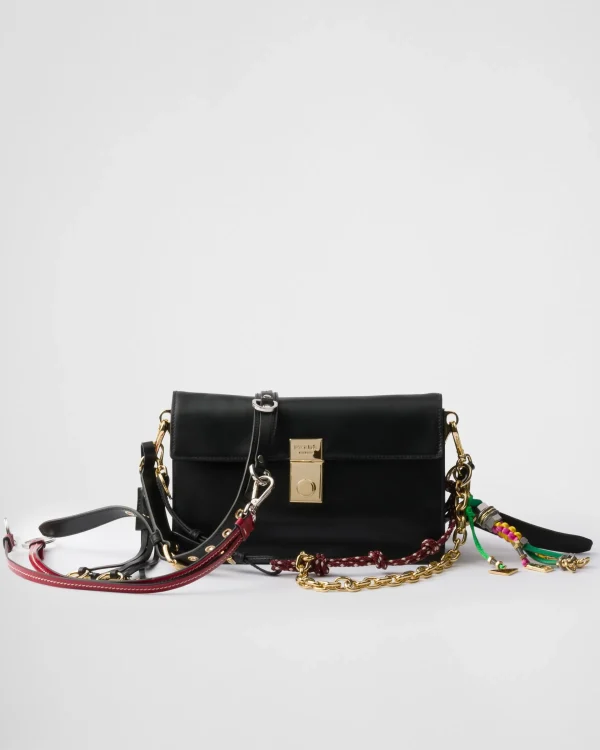 Shoulder Bags | Shoulder Bags*Prada Soft Sound small leather shoulder bag with charms Black