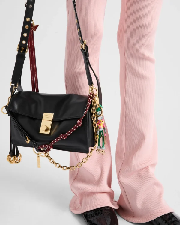 Shoulder Bags | Shoulder Bags*Prada Soft Sound small leather shoulder bag with charms Black