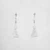 Jewels*Prada Symbole drop earrings White