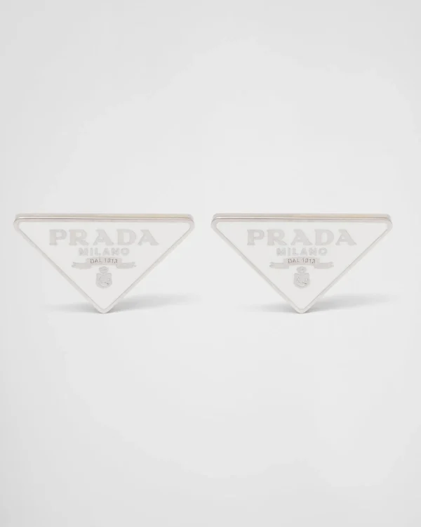 Jewels*Prada Symbole earrings White