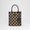 Mini Bags | Mini Bags*Prada Symbole embroidered fabric mini bag Black/beige