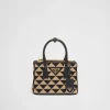 Mini Bags | Mini Bags*Prada Symbole embroidered fabric mini bag Black/beige