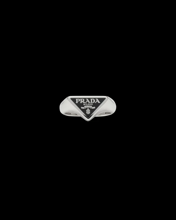 Jewels*Prada Symbole ring Black