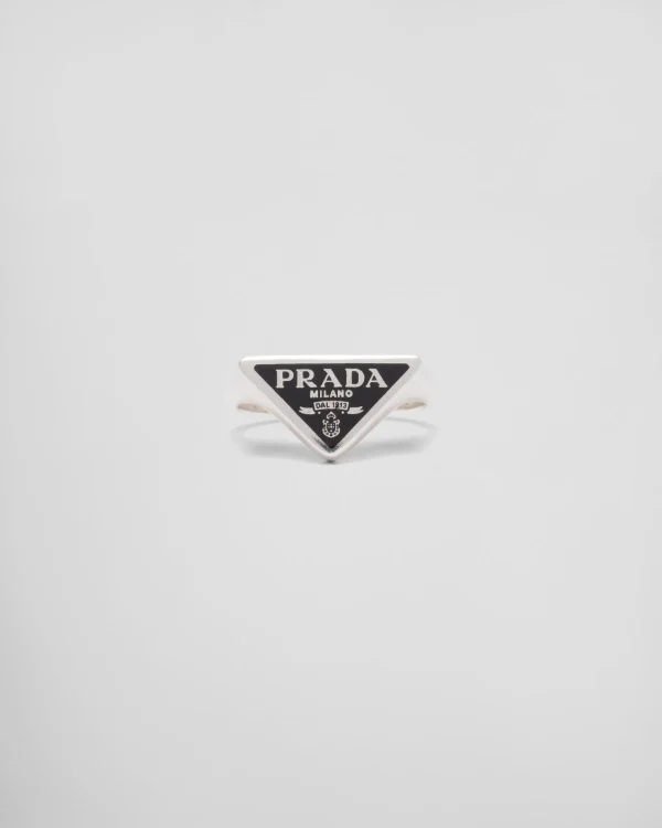 Jewels*Prada Symbole ring Black