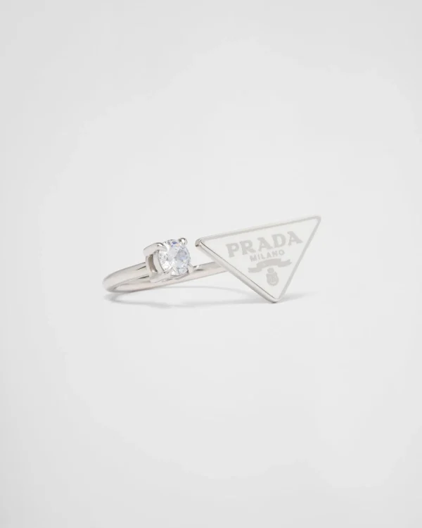 Jewels*Prada Symbole ring White/crystal