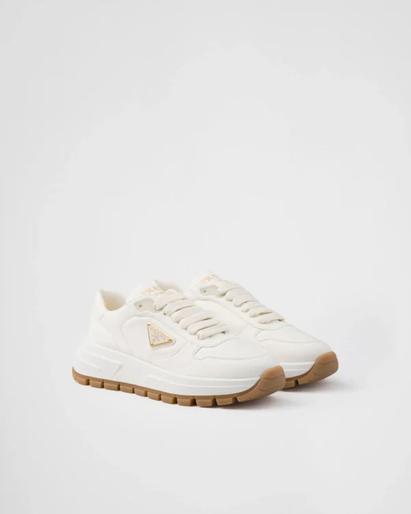 Sneakers*Prada Prax 01 leather sneakers Ivory