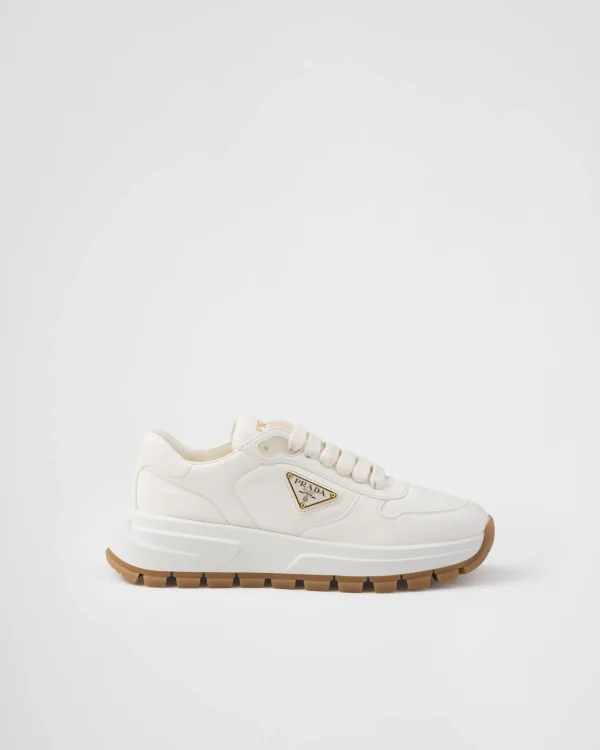 Sneakers*Prada Prax 01 leather sneakers Ivory