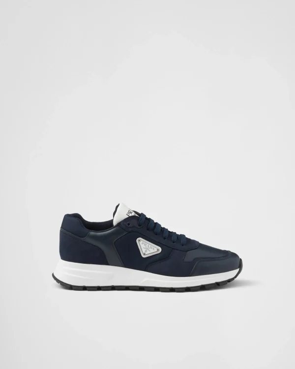 Sneakers*Prada Prax 01 nubuck and Re-Nylon sneakers Balticblue